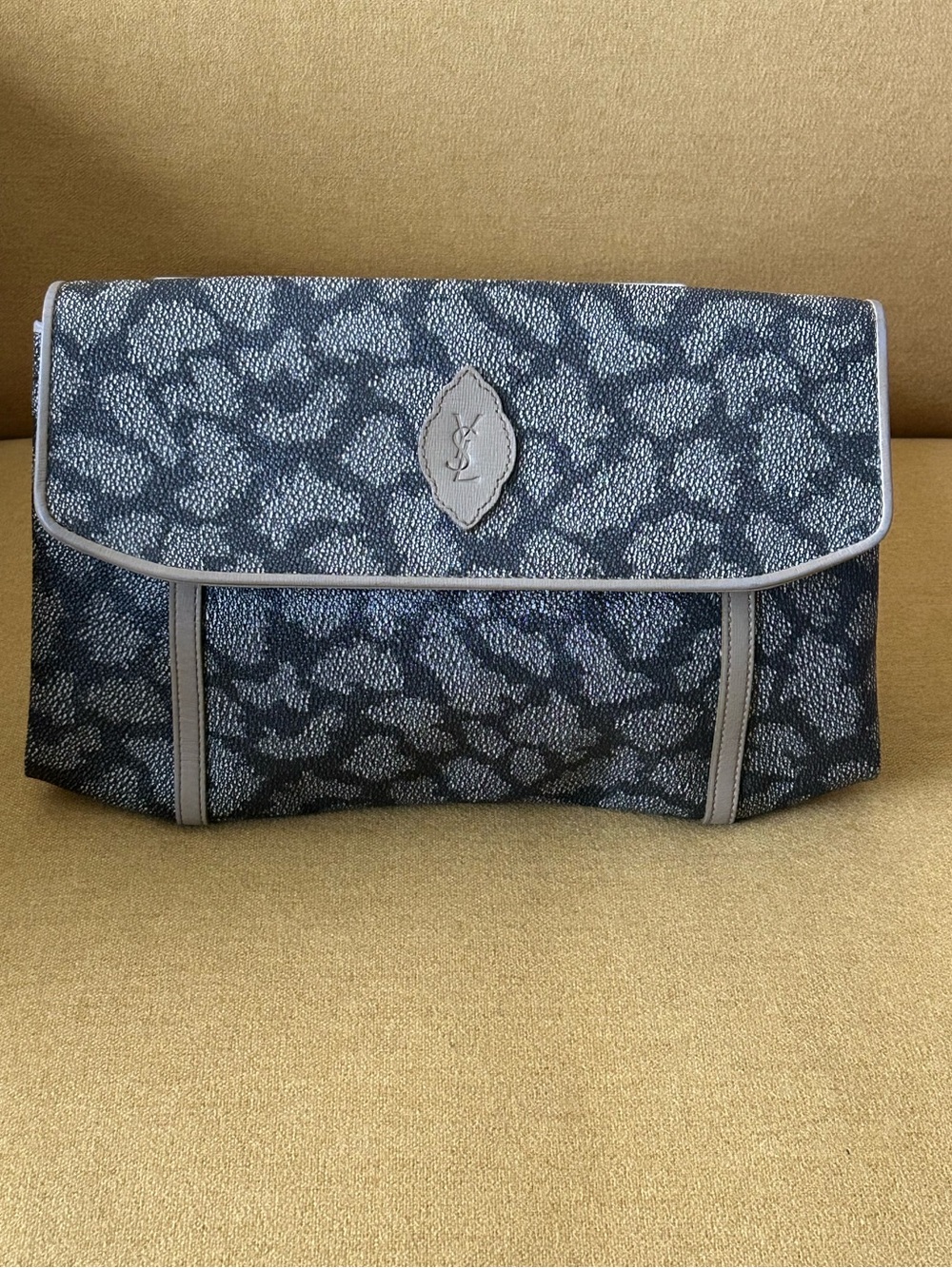 Yves Saint Laurent Giraffe Print Women’s Foldover Clutch Bag